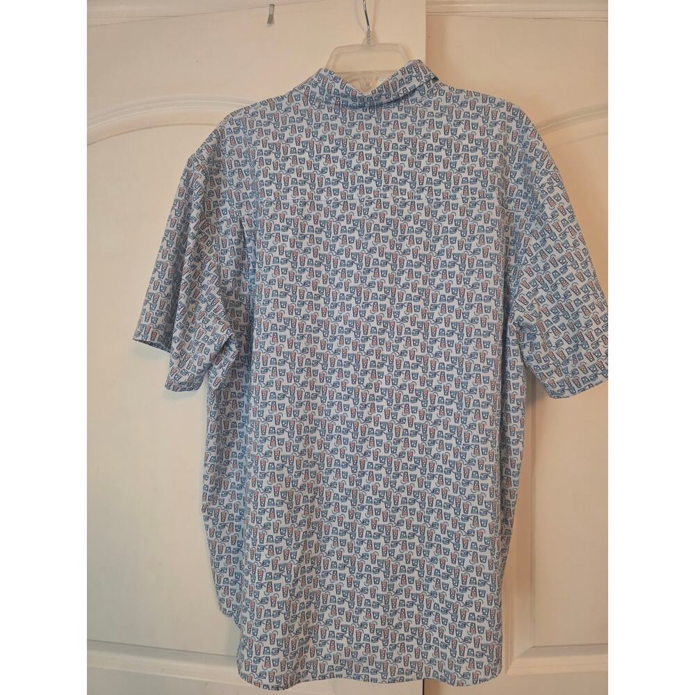HUK Fishing Men's Novelty Drink Short Sleeve Button Down Shirt XXL - Picture 4 of 5